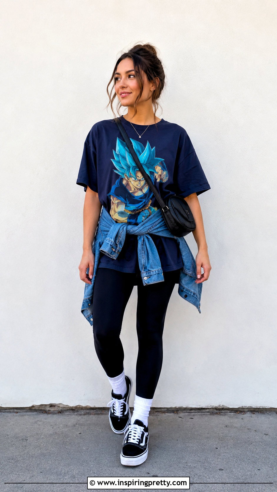 Goku Blue Top With Black Leggings - 20 goku blue top outfit ideas