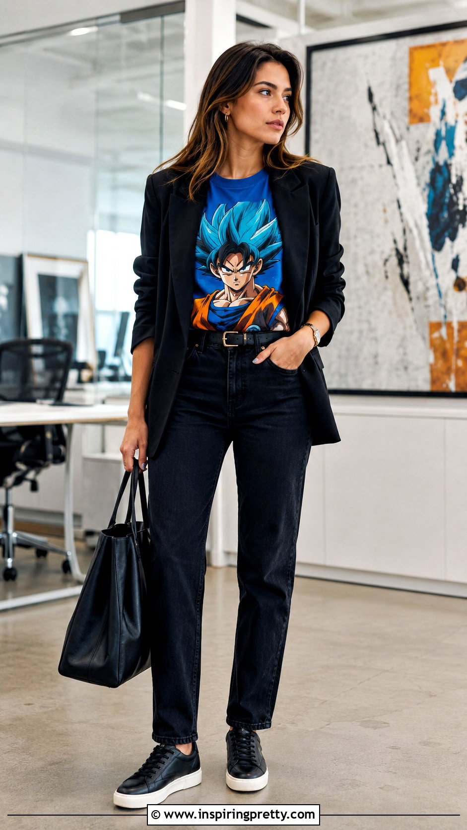 Goku Blue Top With Blazer And Jeans - 20 goku blue top outfit ideas