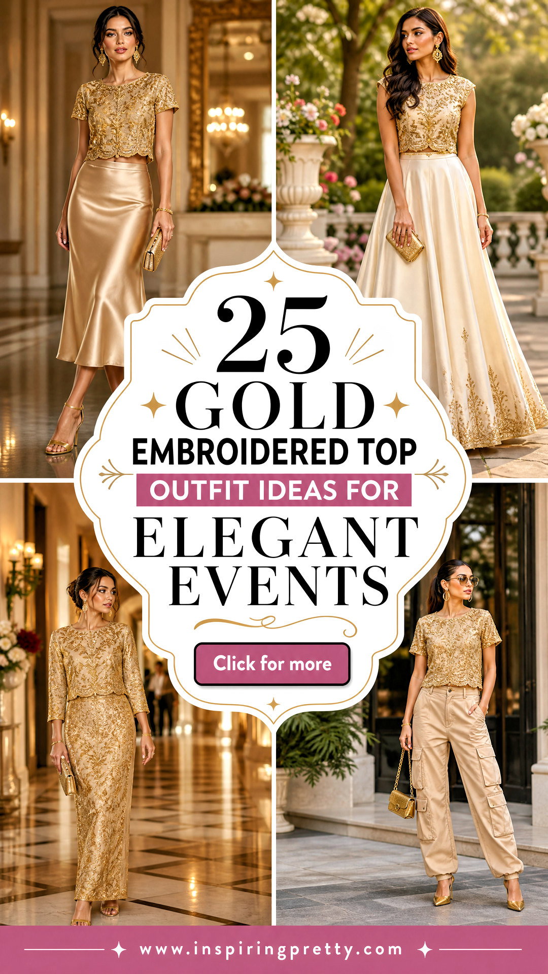 25 Gold Embroidered Top Outfit Ideas for Elegant Events - 25 Gold Embroidered Top Outfit Ideas for Elegant Events