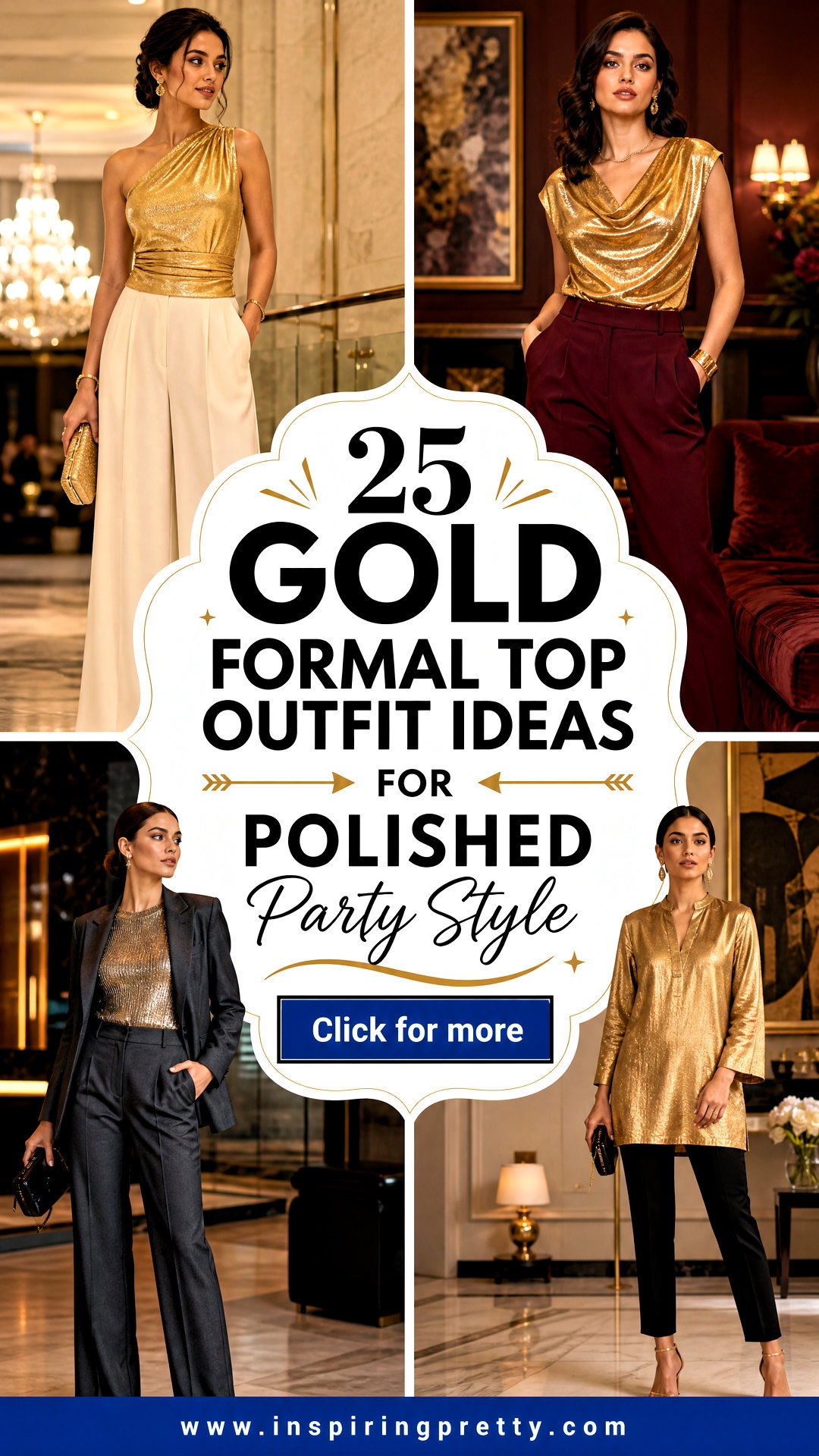 25 Gold Formal Top Outfit Ideas for Polished Party Style - 25 Gold Formal Top Outfit Ideas for Polished Party Style