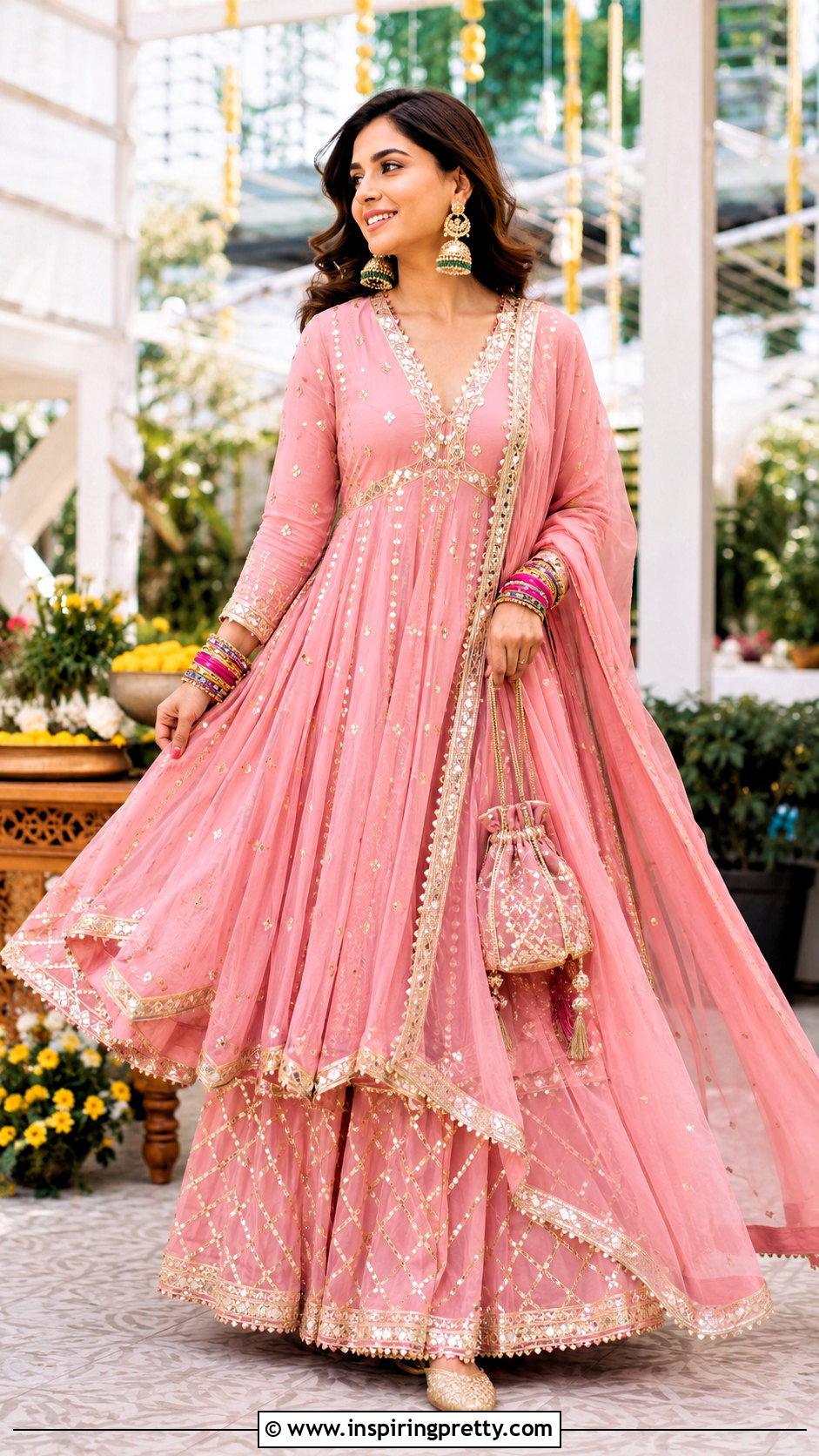 Gota Patti Lehenga With Long Top - 50 Lehenga With Long Top outfit ideas