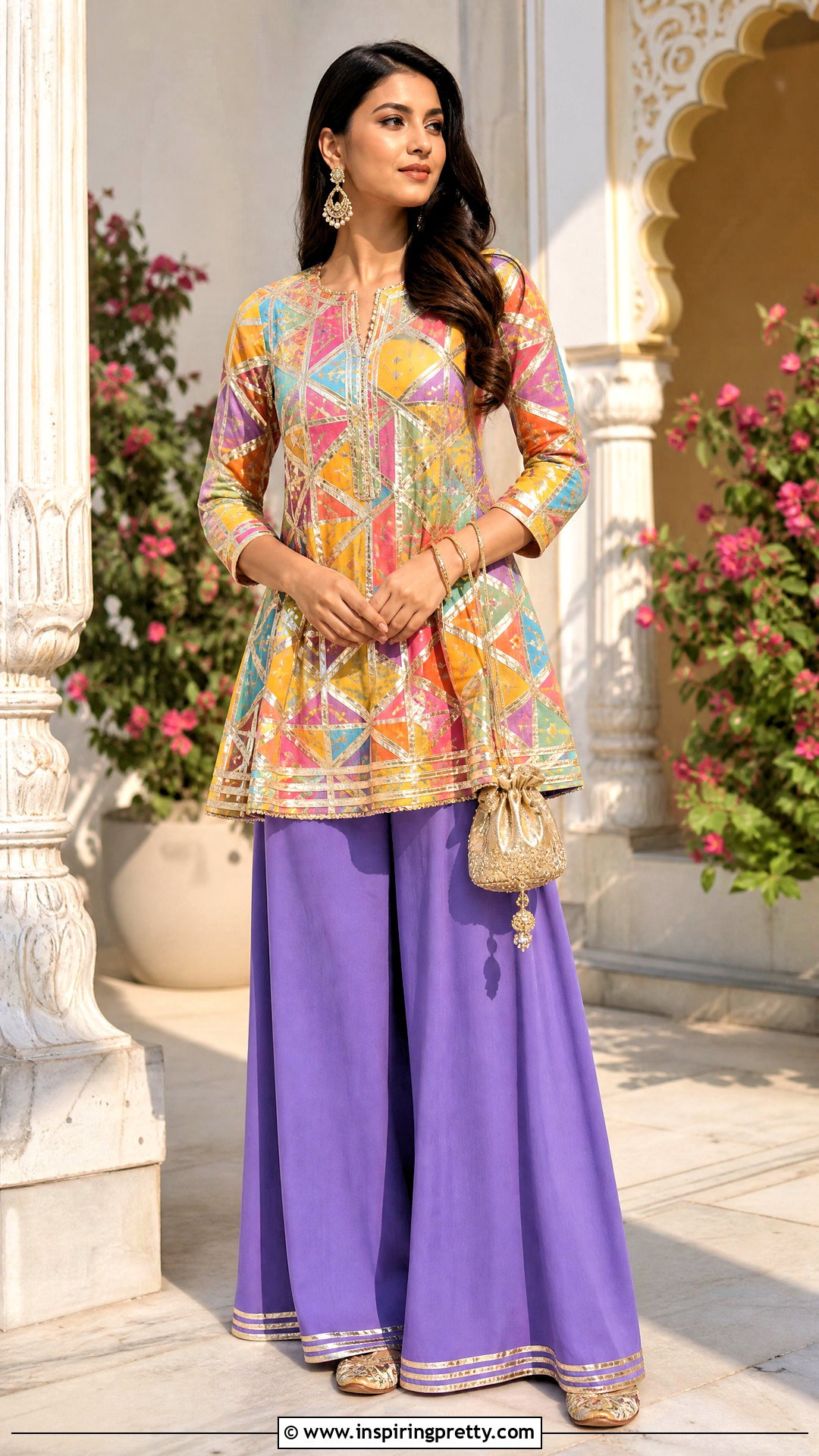 Gota Patti Top With Plazo - 50 plazo top designs