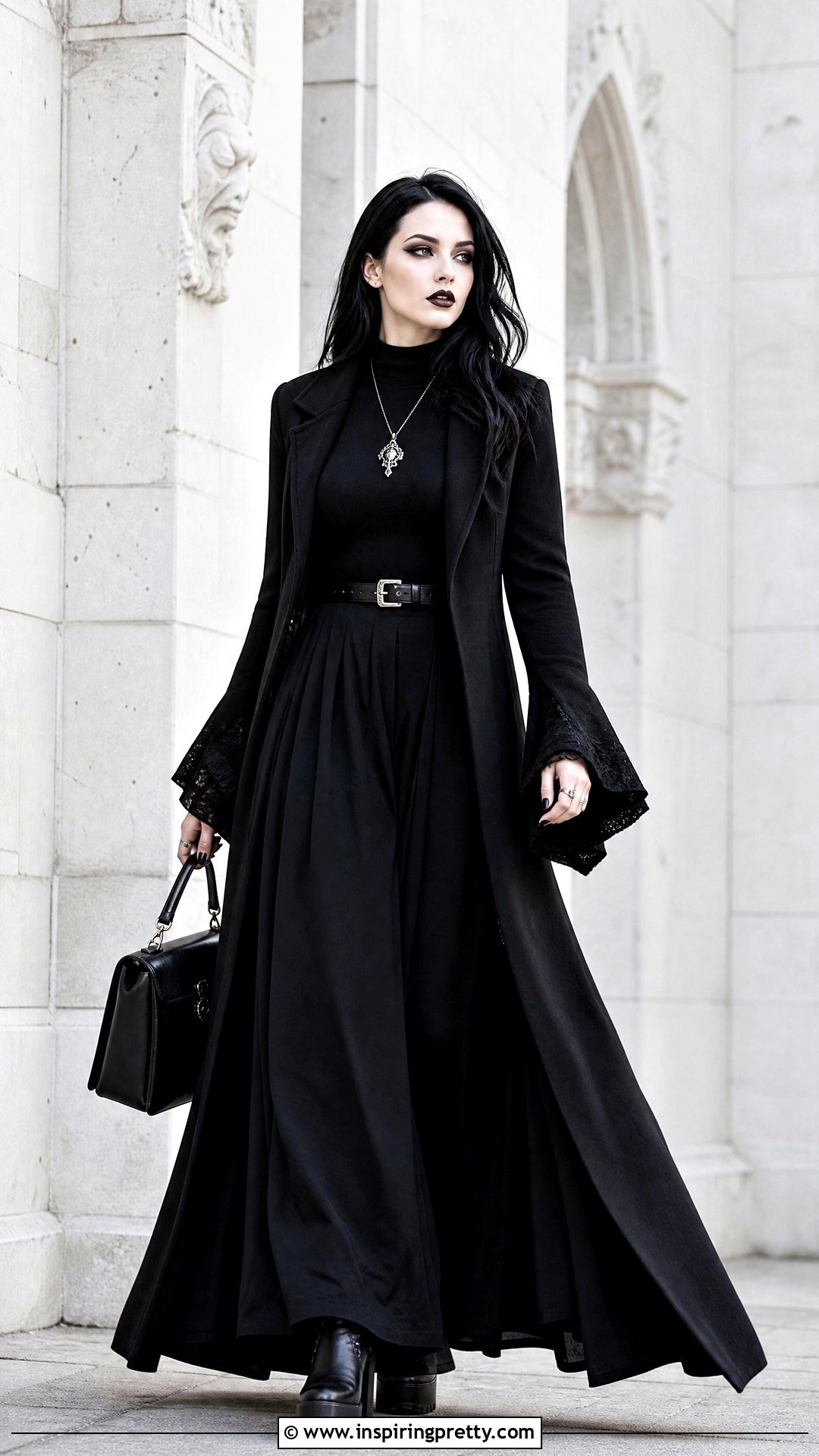 Goth Bell Sleeve Long Sleeve Top Outfit - 50 long sleeve tops aesthetics