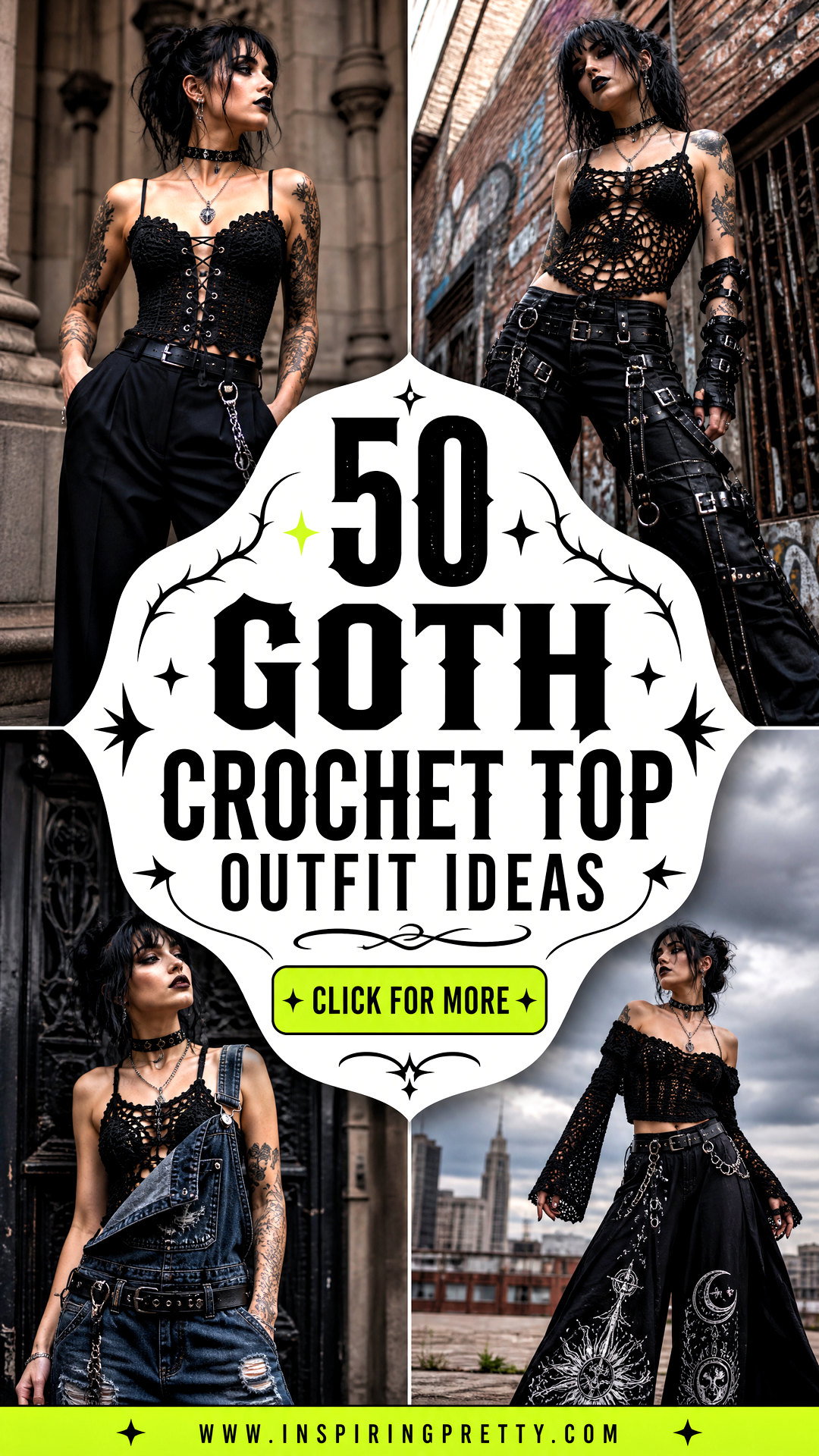 50 Goth Crochet Top Outfit Ideas for Bold Alternative Style - 50 Goth Crochet Top Outfit Ideas for Bold Alternative Style