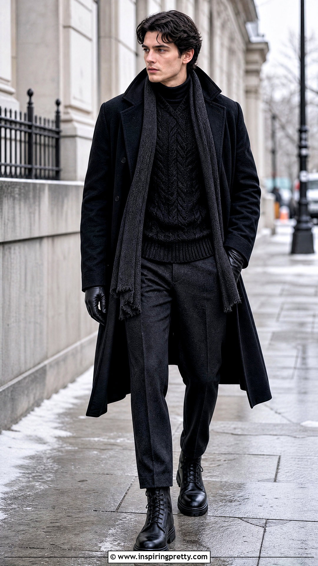 Goth Knit Top With Long Coat And Boots - 25 goth tops men