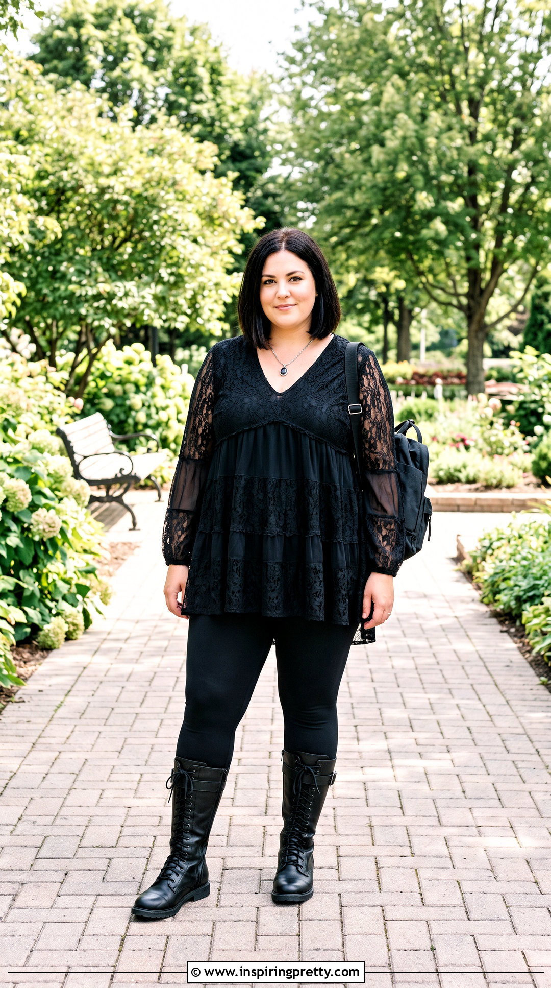 Gothic Babydoll Top With Leggings - 50 gothic tops outfit ideas