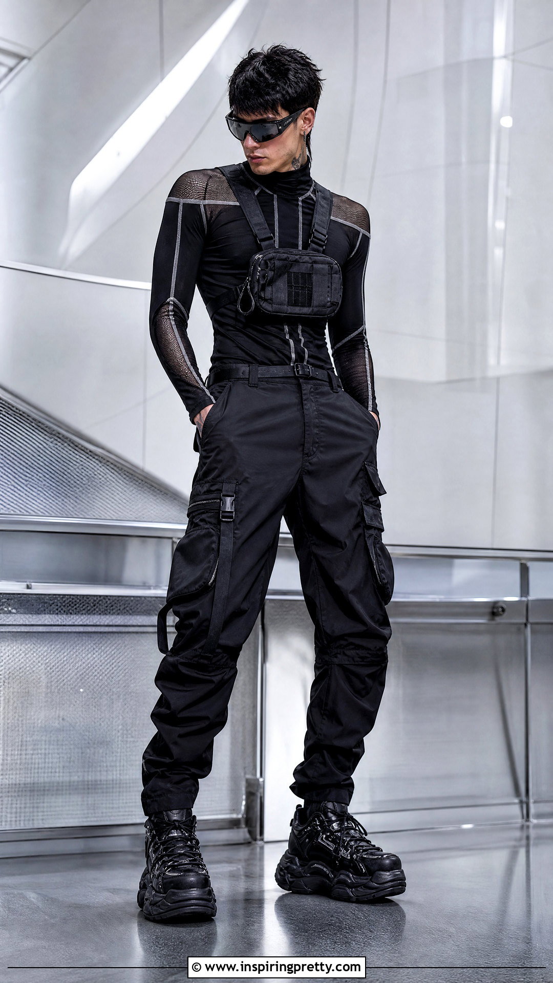 Gothic Cyber Top Outfit - 25 gothic tops men