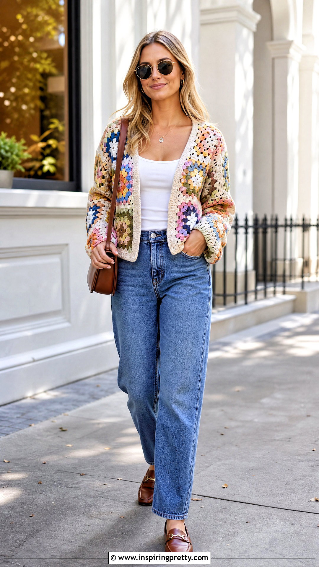 Granny Square Cardigan With Jeans Outfit - 50 top uncinetto schema ideas
