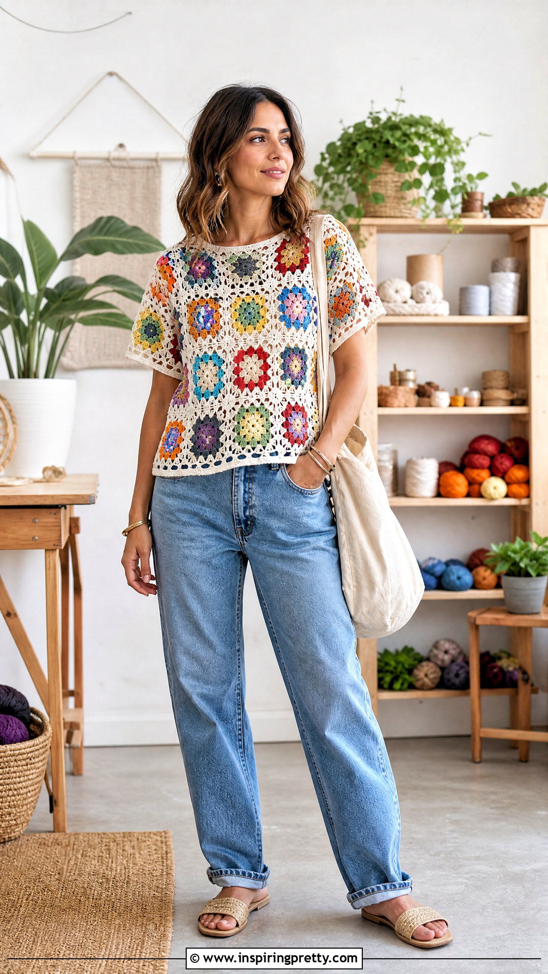 Granny Square Crochet Mesh Top - how to crochet mesh top (20 ways)