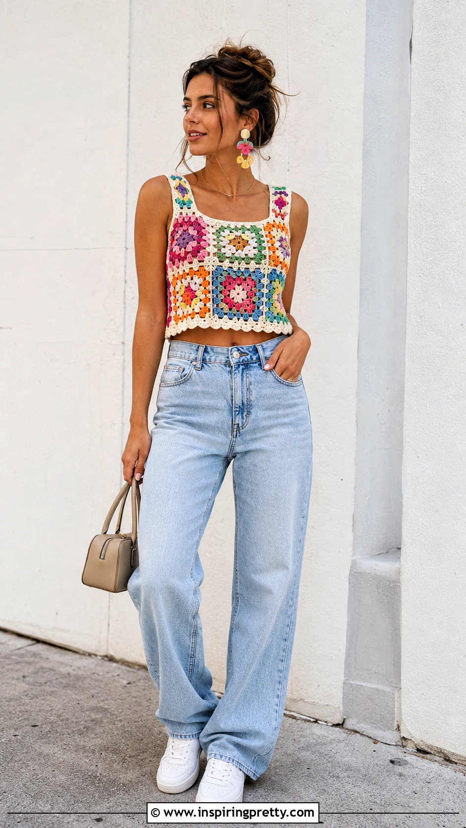 Granny Square Crochet Top - 50 crochet top tutorial