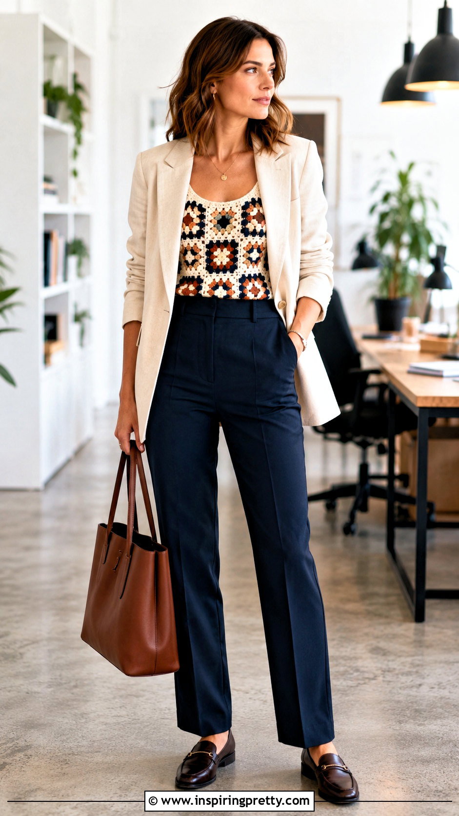 Granny Square Tank Top Casual Work Outfit - 50 granny square tank top outfit ideas