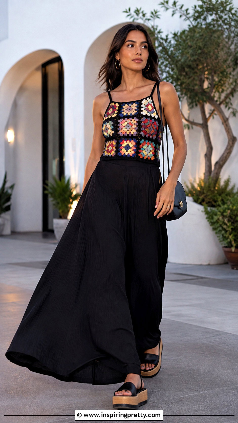 Granny Square Tank Top With Palazzo Pants - 50 granny square tank top outfit ideas