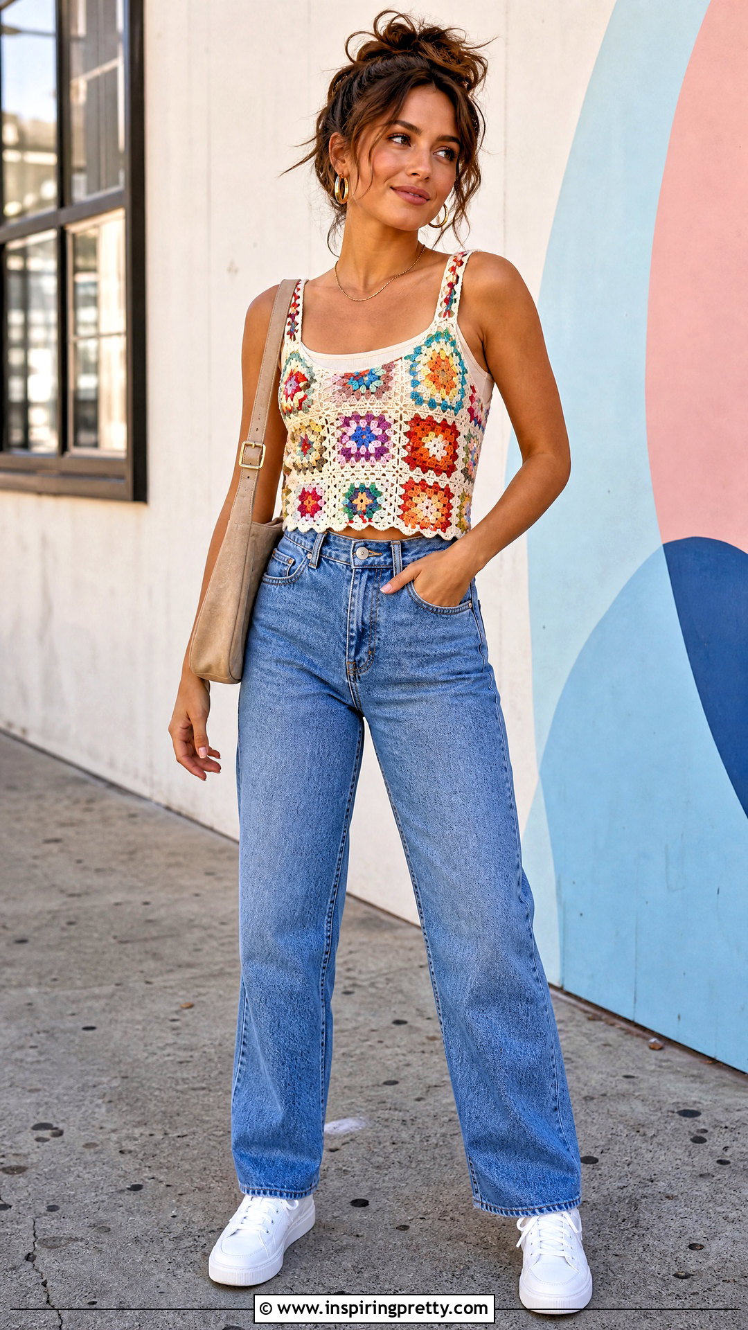 Granny Square Top And Jeans Outfit - 50 top uncinetto outfit ideas