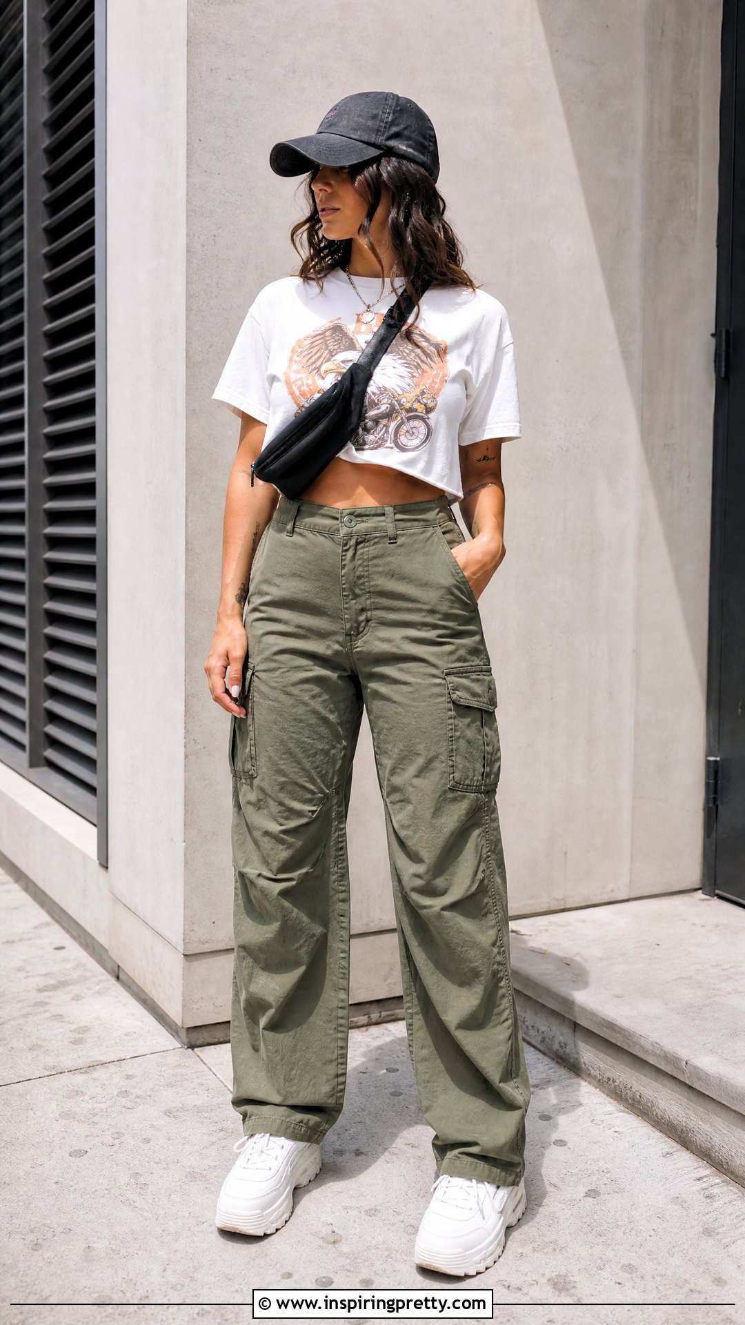 Graphic Crop Top With Cargo Pants - 25 Crop Tops With Designs