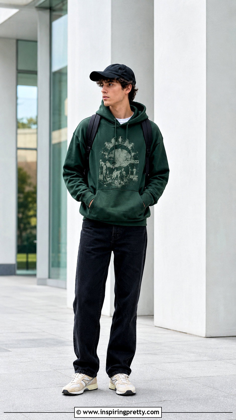 Graphic Hoodie With Straight Leg Jeans Outfit - 25 graphic tops men