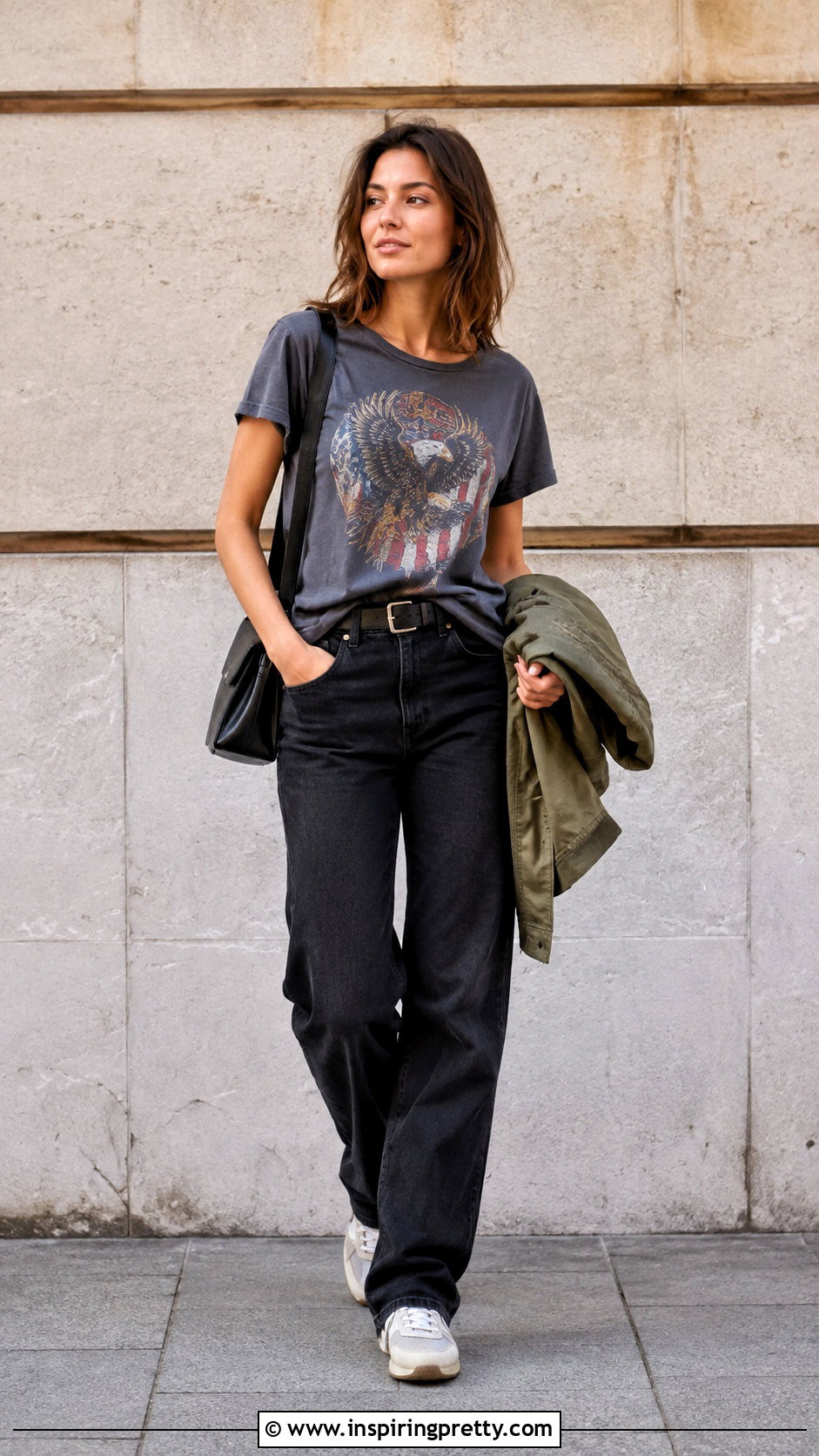 Graphic T Shirt With Black Jeans - What Tops Go With Black Jeans (25 Ways)