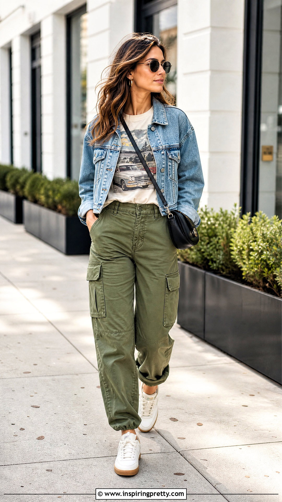 Graphic T Shirt With Cargo Pants - 50 top and pants outfit ideas
