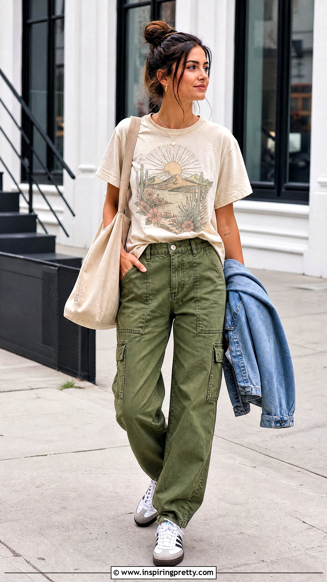Graphic T Shirt With Green Pants - What Top Goes With Green Pants (20 Ways)