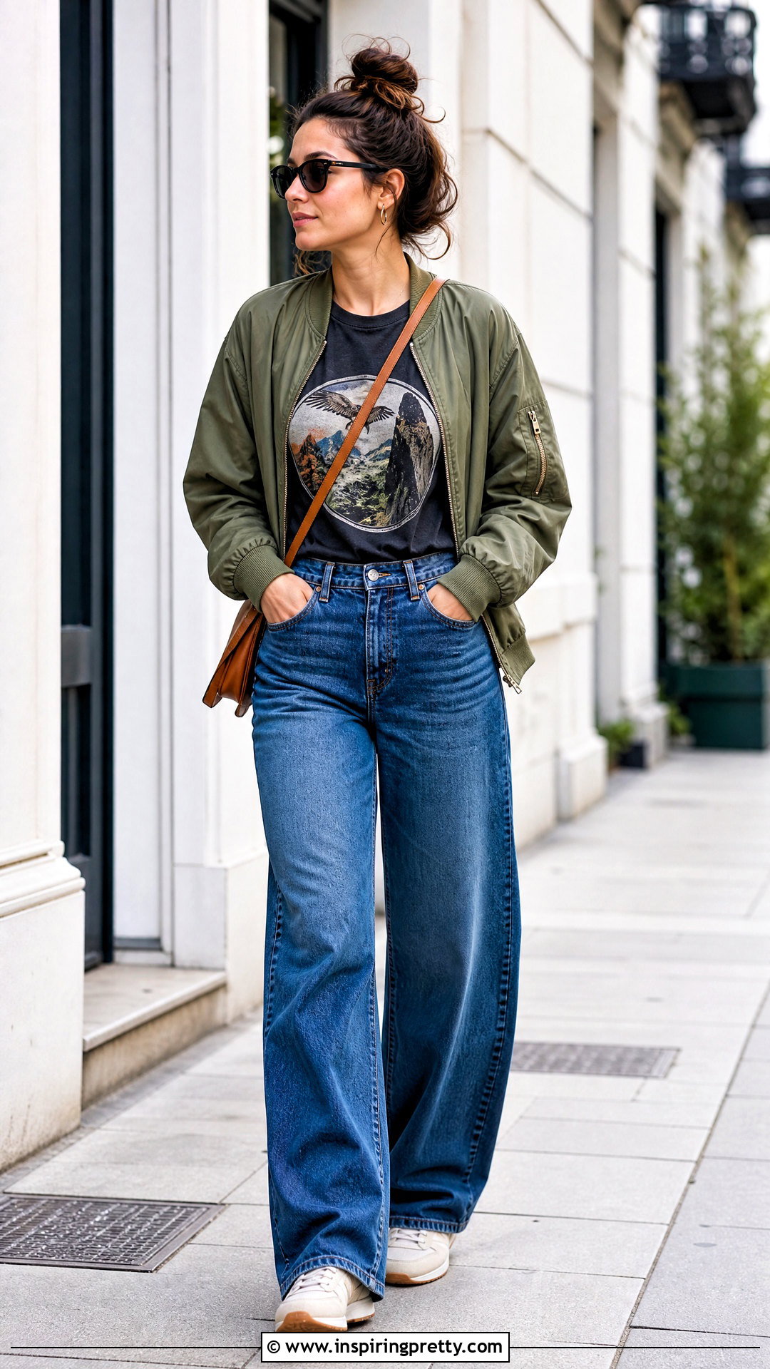 Graphic T Shirt With Wide Leg Jeans - 50 tops for wide leg jeans