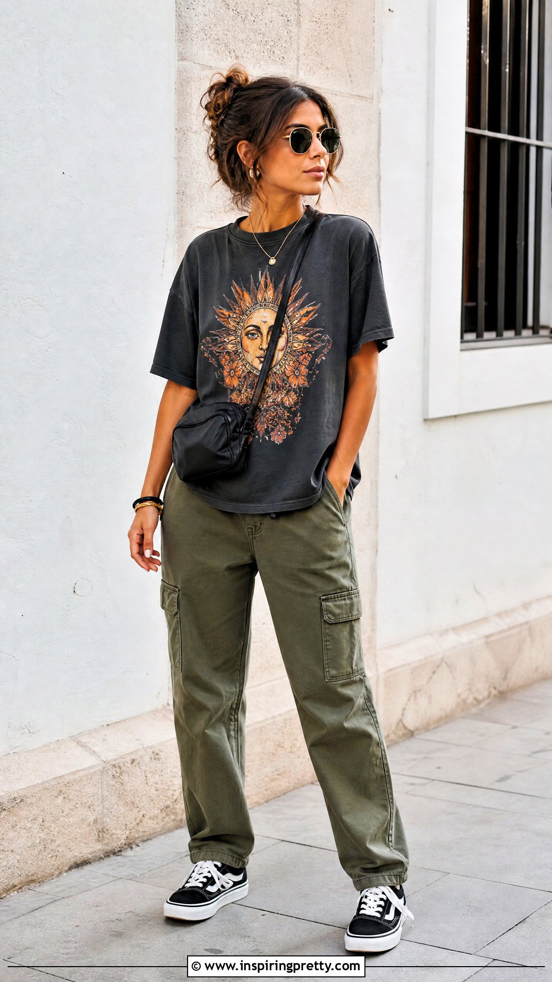 Graphic T Shirt and Cargo Pants Outfit - 50 shirt top designs