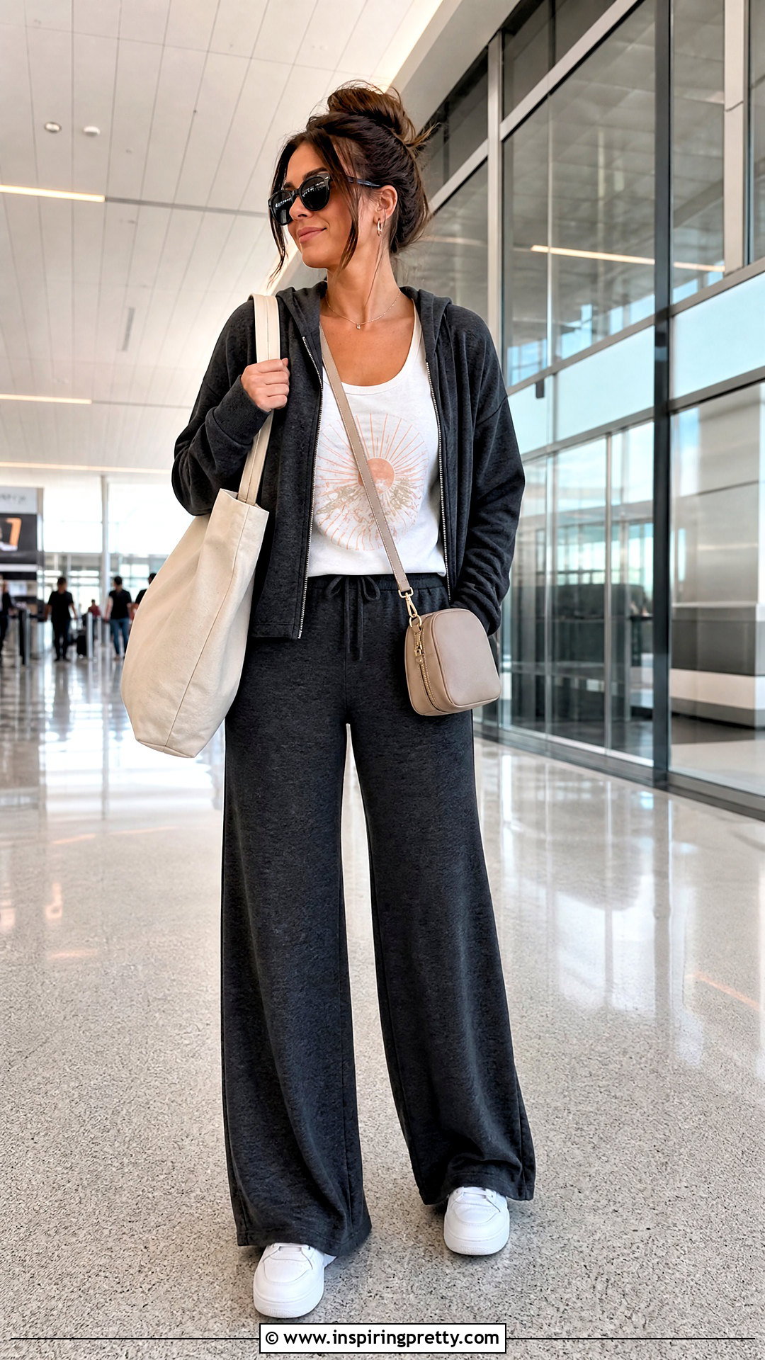 Graphic Tank Top Airport Outfit - 50 graphic tank tops outfit ideas