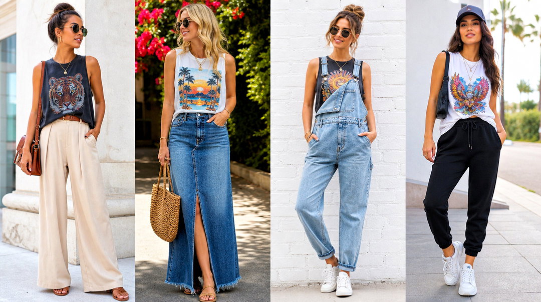 20 Graphic Tank Top Ideas for Cool, Casual Summer Outfits