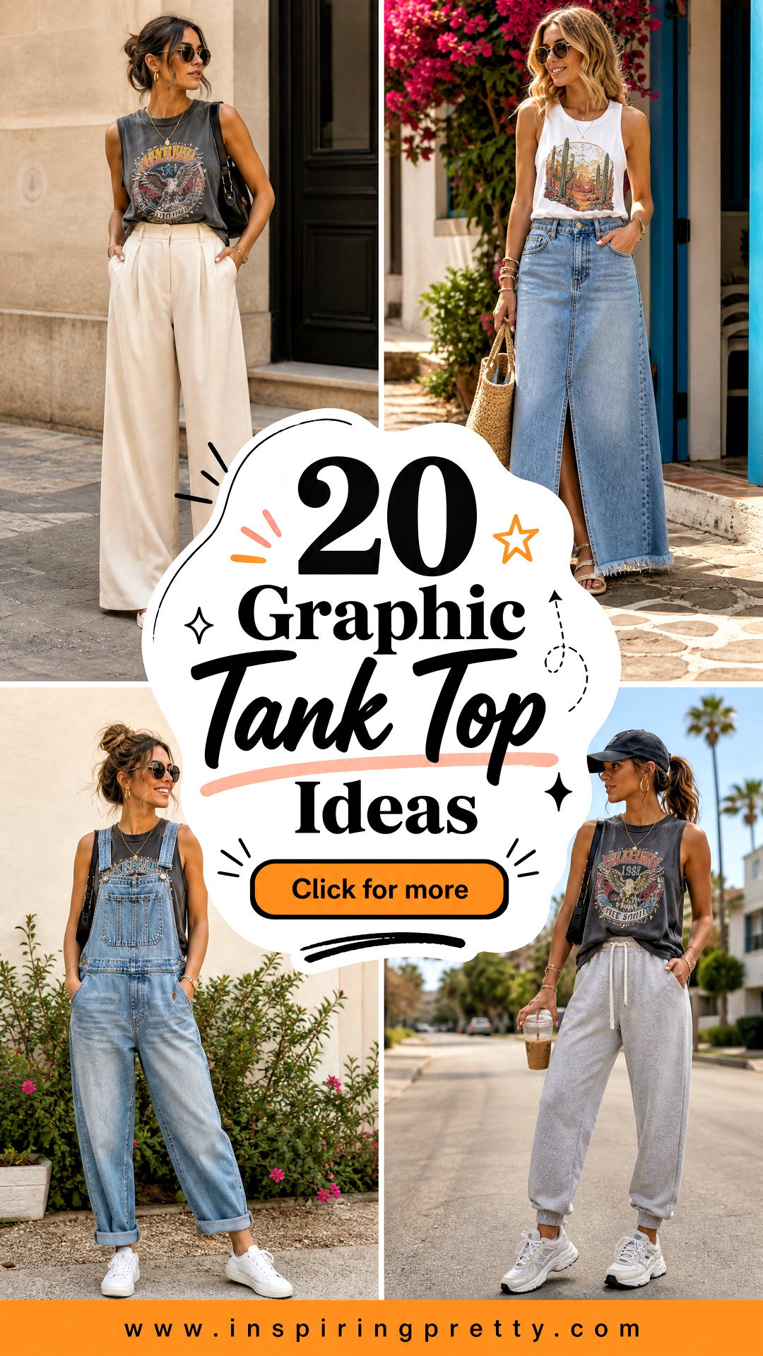 20 Graphic Tank Top Ideas for Cool Casual Summer Outfits - 20 Graphic Tank Top Ideas for Cool, Casual Summer Outfits