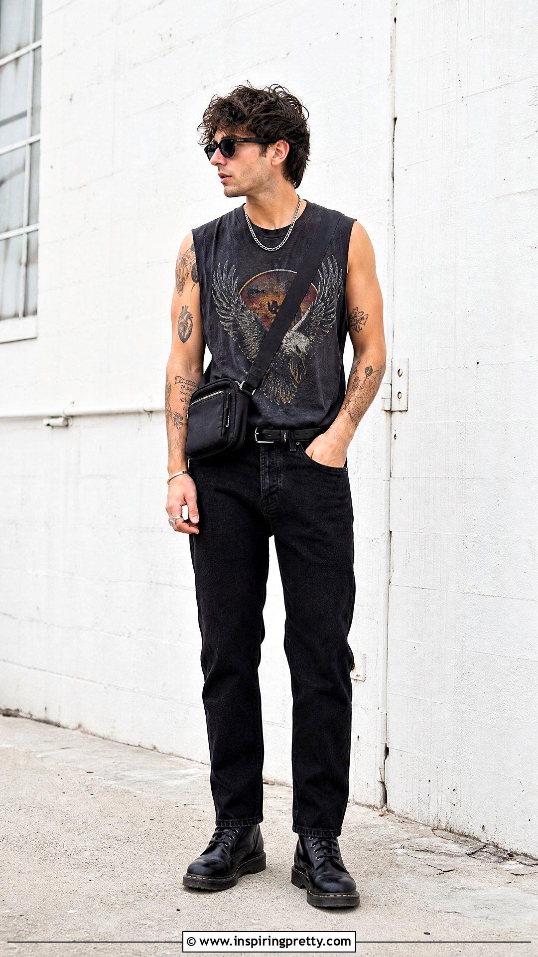 Graphic Tank Top With Black Jeans - 25 tank top guys aesthetic ideas