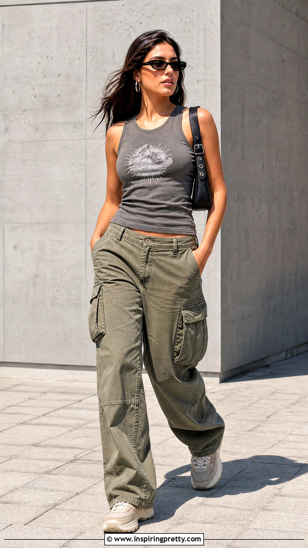 Graphic Tank Top With Cargo Pants - 20 Graphic Tank Top Ideas