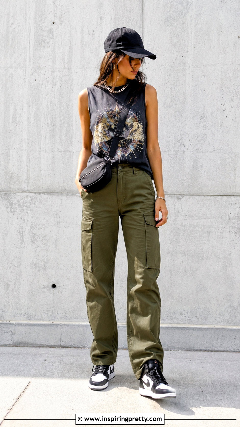 Graphic Tank Top With Cargo Pants - 20 Unique Tank Top Ideas
