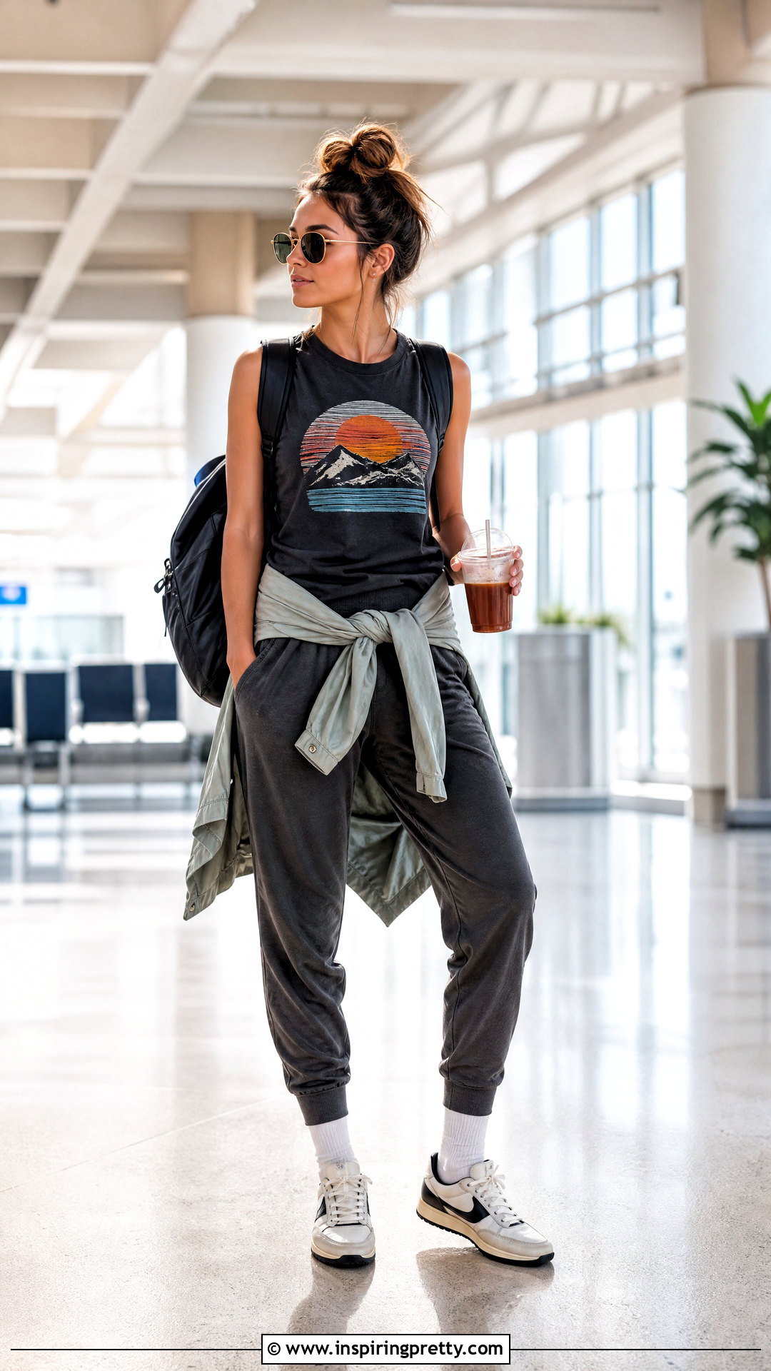 Graphic Tank Top With Joggers - 20 Casual Outfit With Graphic Tank Top ideas