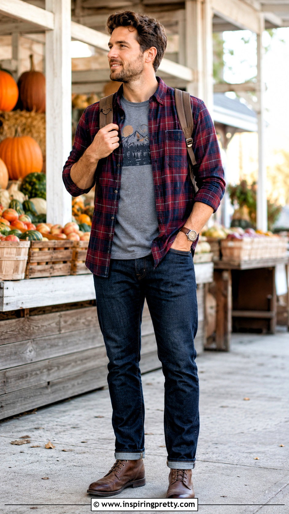 Graphic Tee With Flannel Shirt Outfit - 25 graphic tops men