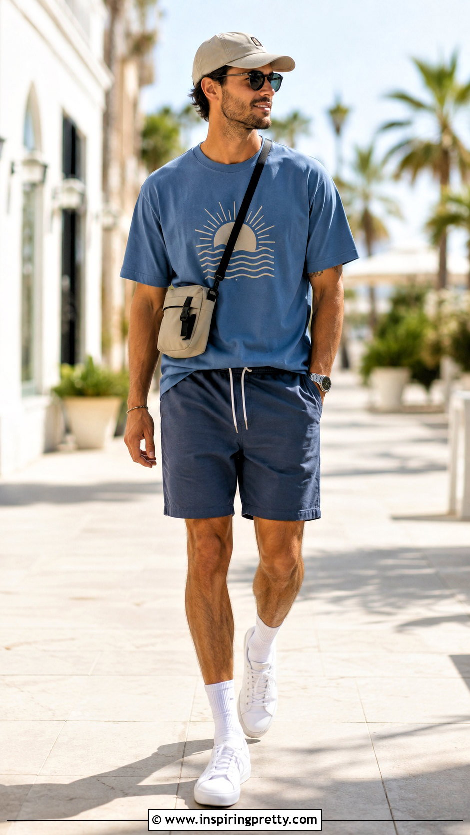 Graphic Top With Shorts And Sneakers Outfit - 25 graphic tops men