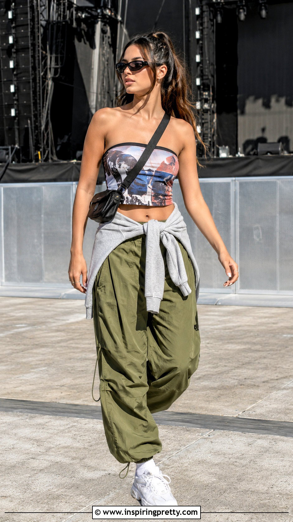 Graphic Tube Top With Parachute Pants - 20 cute tube tops for women