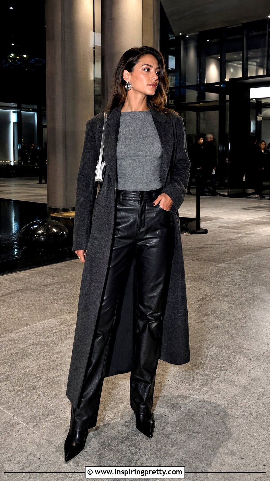 Gray Cleo Top With Leather Pants - 25 Cleo Tops outfit ideas
