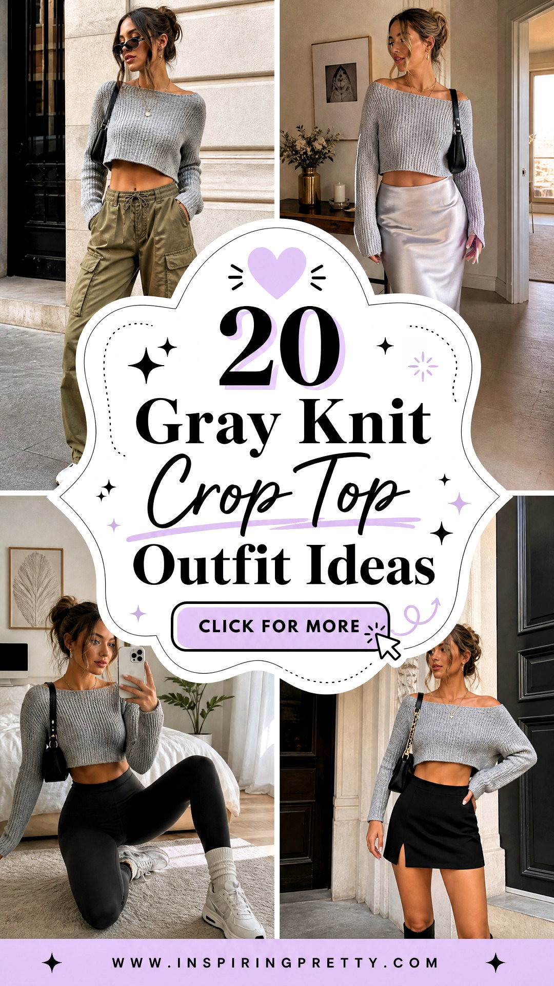 20 Gray Knit Crop Top Outfit Ideas for Chic Cozy Style - 20 Gray Knit Crop Top Outfit Ideas for Chic Cozy Style
