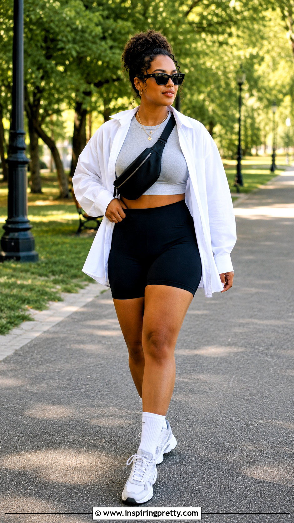 Gray Long Sleeve Crop Top With Biker Shorts - 25 Gray Long Sleeve Crop Top outfit ideas