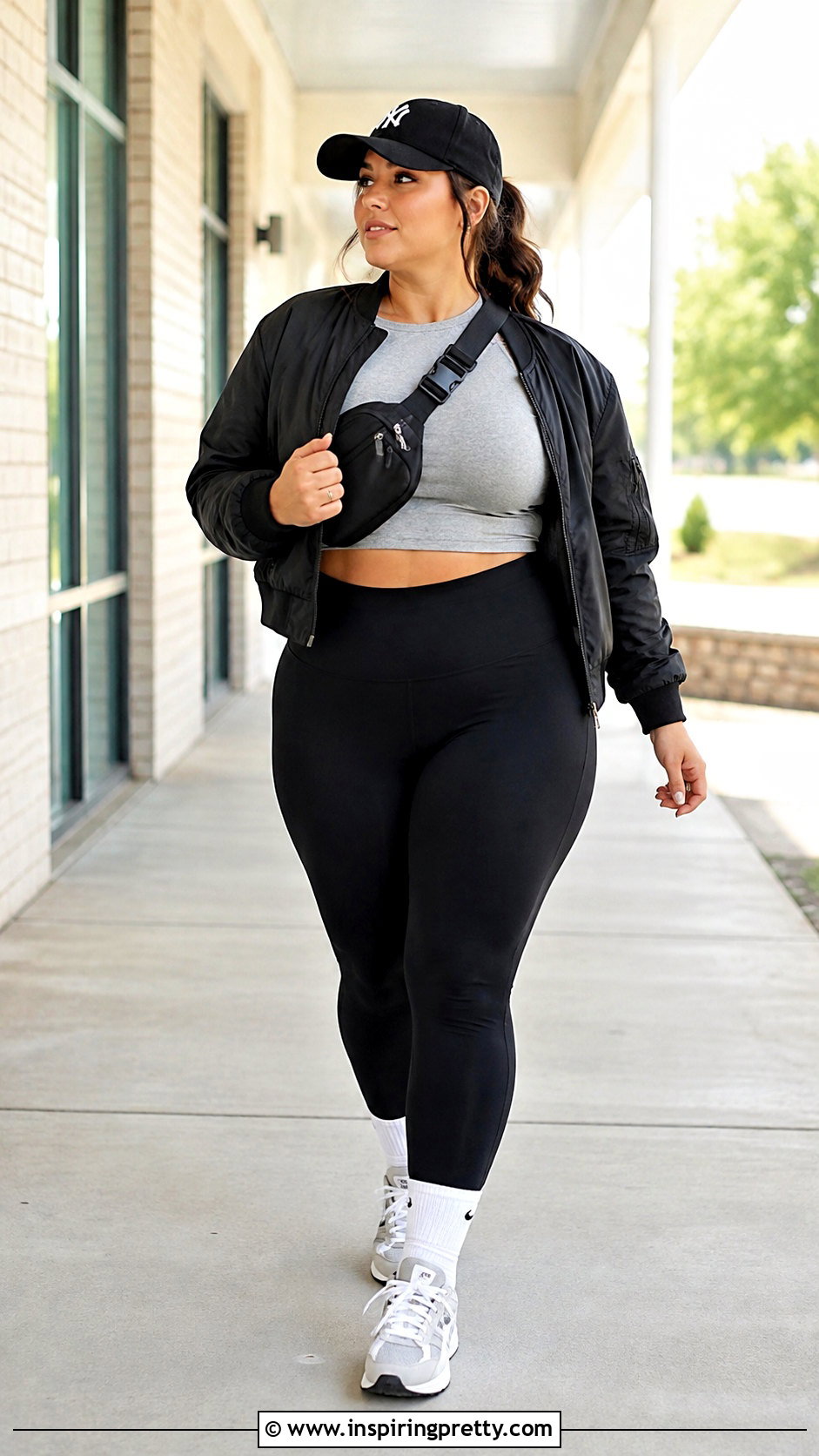 Gray Long Sleeve Crop Top With Black Leggings - 25 Gray Long Sleeve Crop Top outfit ideas