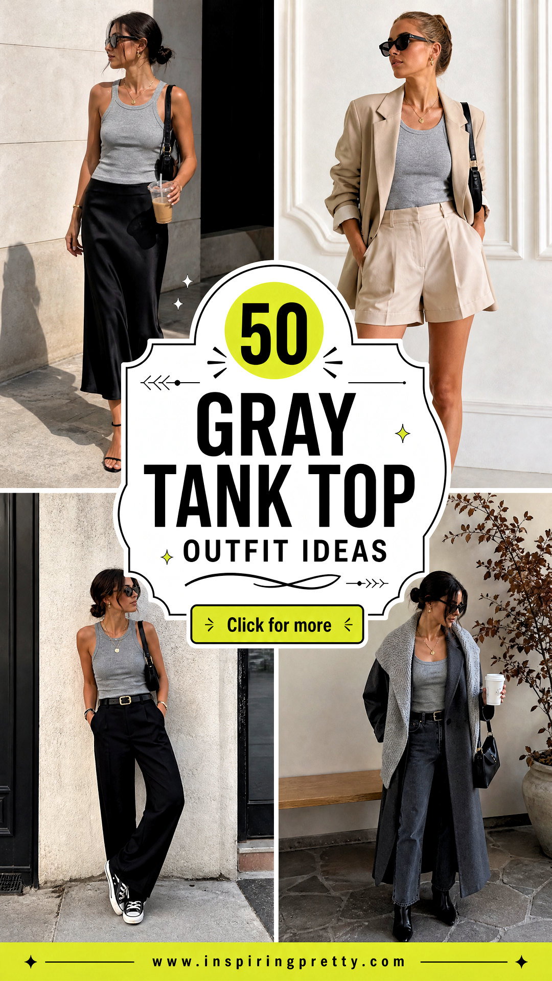 50 Gray Tank Top Outfit Ideas for Effortless Everyday Style - 50 Gray Tank Top Outfit Ideas for Effortless Everyday Style