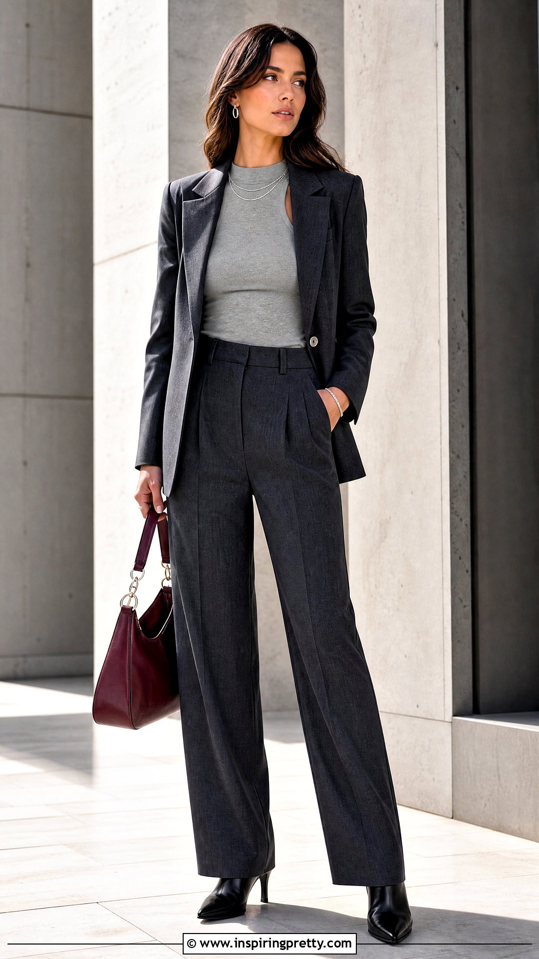 Gray Tank Top Under Charcoal Suit Outfit - 25 tank top under suit outfit ideas