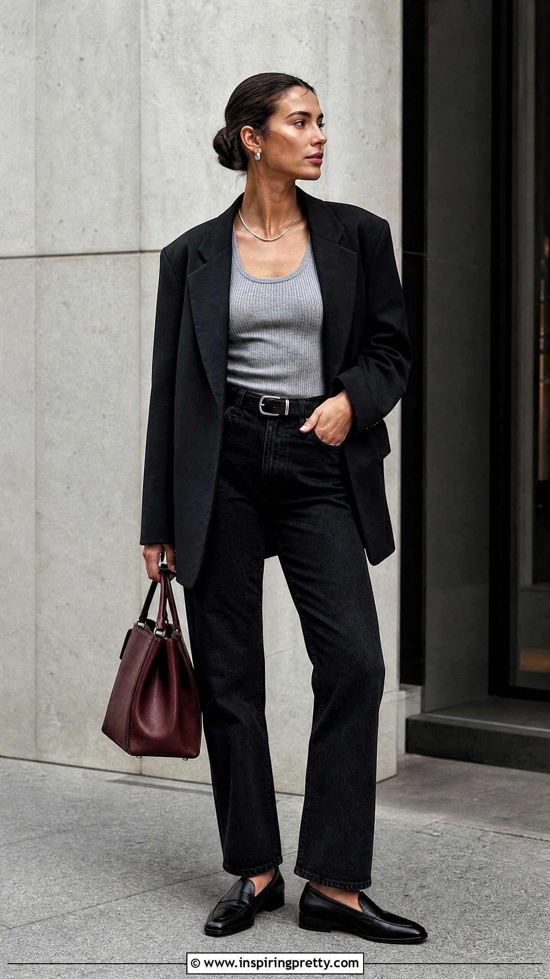 Gray Tank Top With Black Jeans - how to wear a tank top with jeans (20 ways)