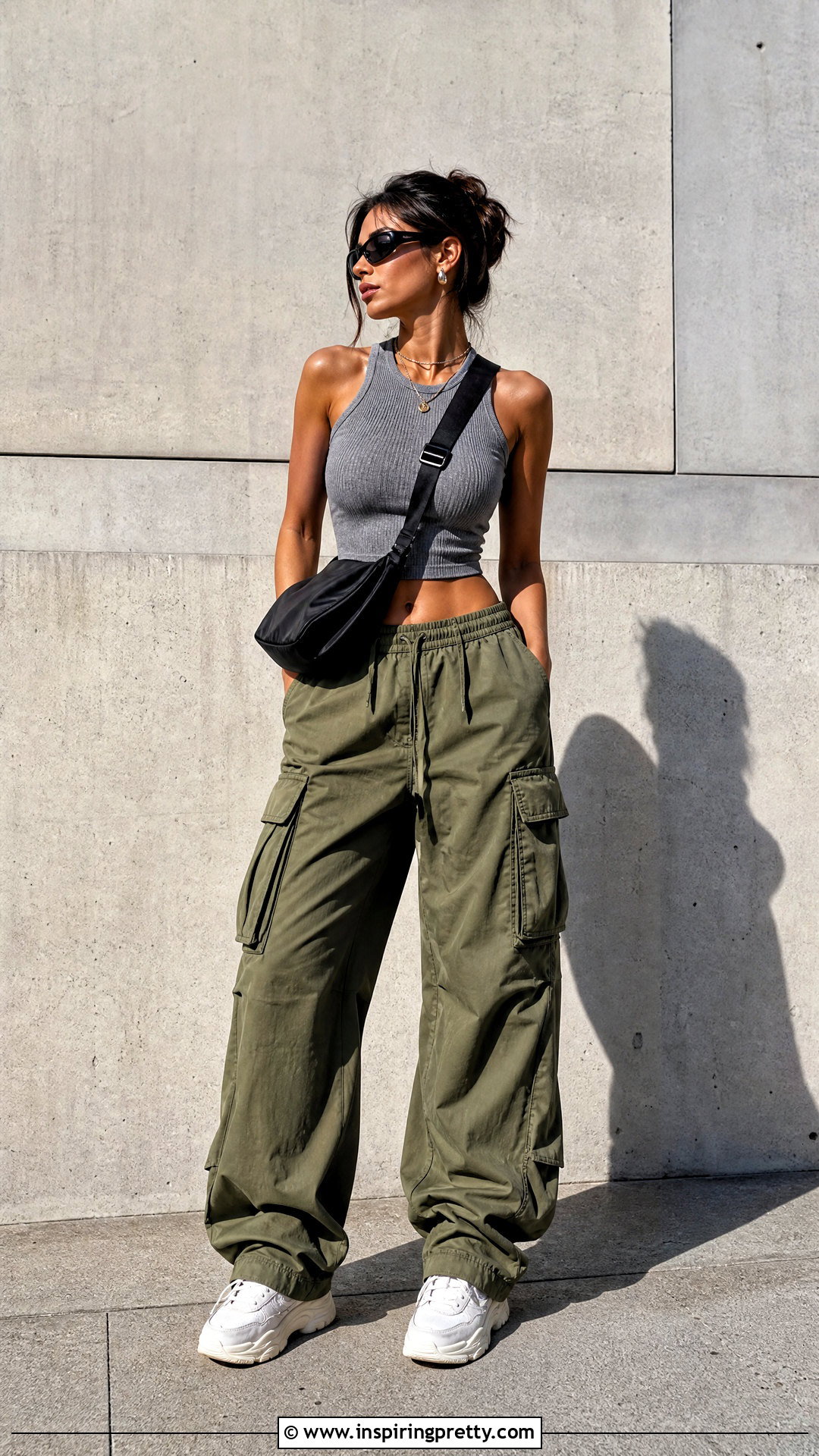 Gray Tank Top With Cargo Pants - 20 gray tank top on hanger outfit ideas