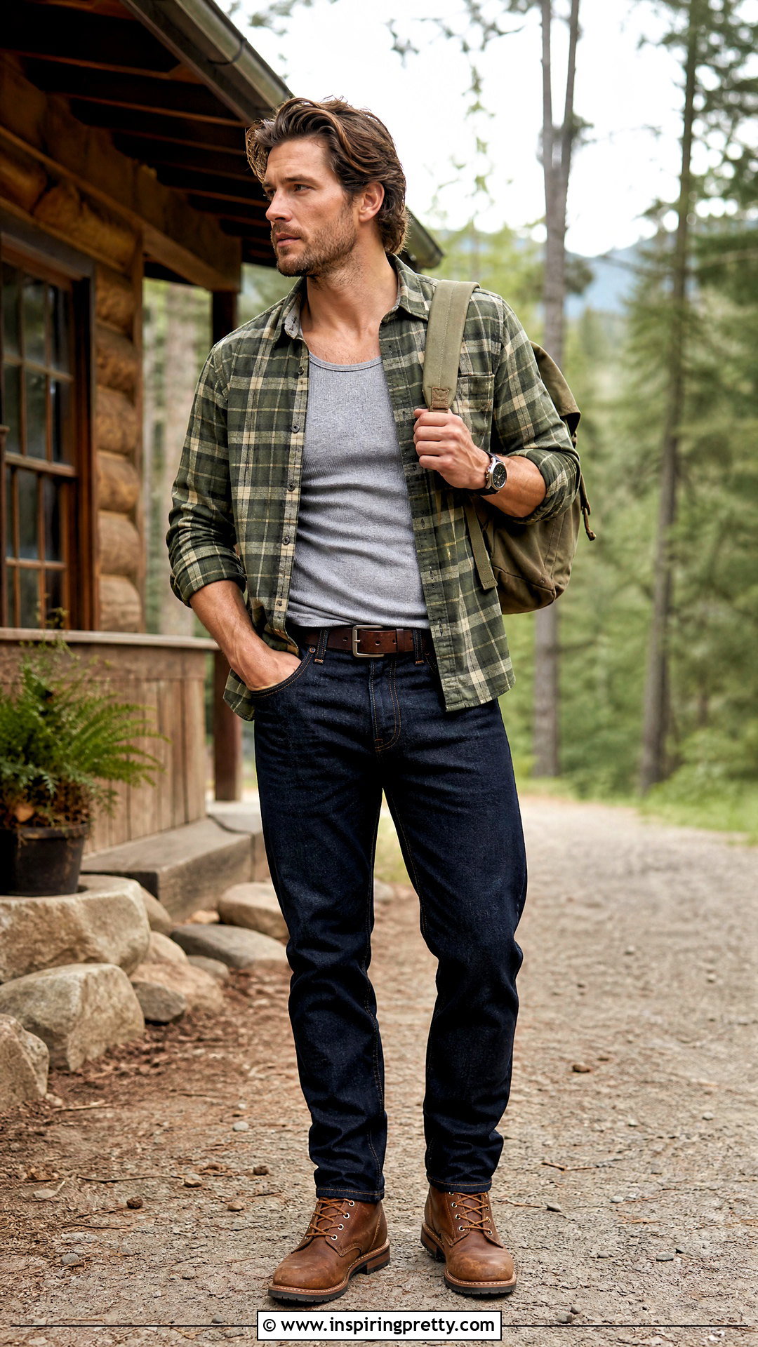 Gray Tank Top With Flannel Shirt - 50 tank tops for men