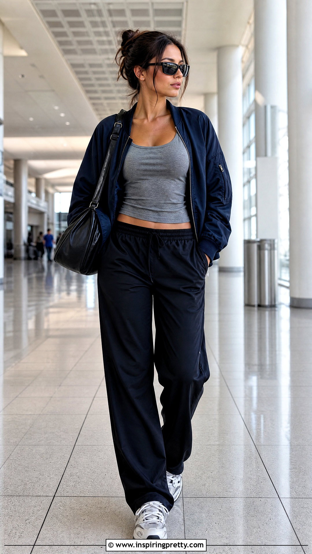 Gray Tank Top With Track Pants And Bomber Jacket - 20 gray tank top on hanger outfit ideas