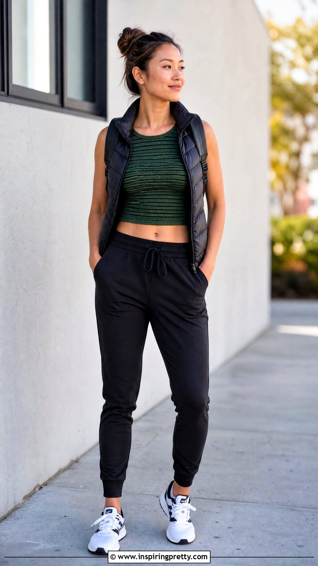 Green And Black Crop Top With Joggers - 25 Green And Black Crop Top outfit ideas