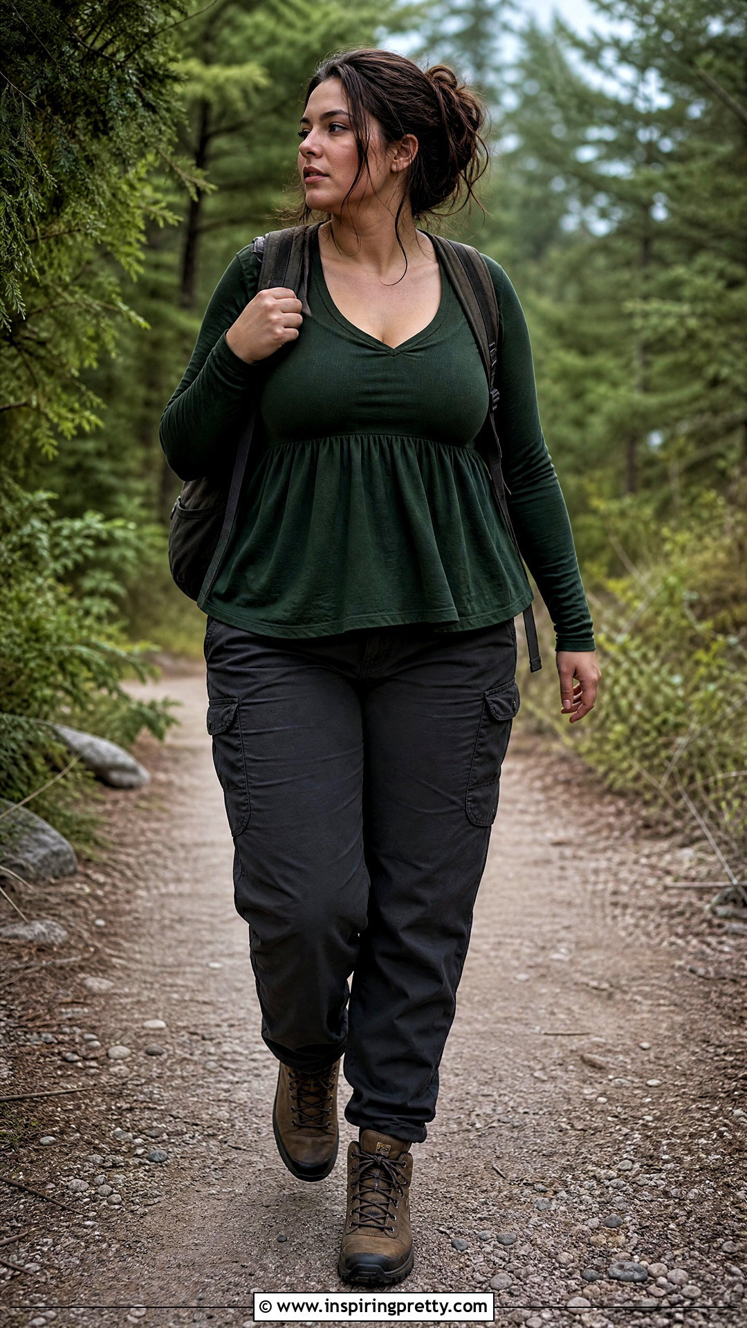 Green Bella Swan Babydoll Top With Cargo Pants - 25 bella swan babydoll top outfit ideas