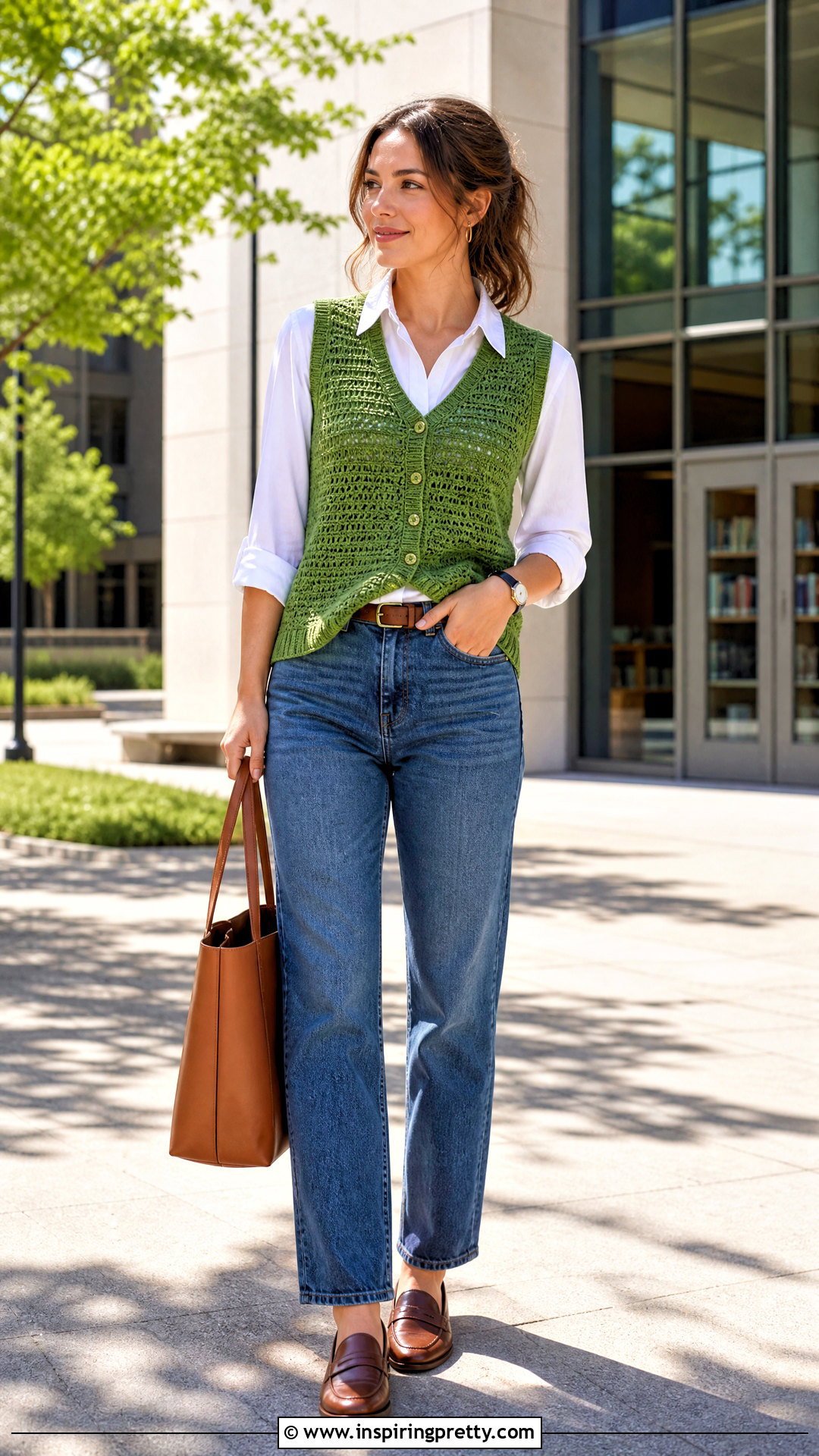 Green Crochet Vest With White Shirt And Jeans - 20 green crochet top on hangers