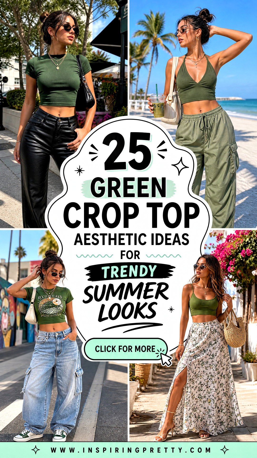 25 Green Crop Top Aesthetic Ideas for Trendy Summer Looks - 25 Green Crop Top Aesthetic Ideas for Trendy Summer Looks