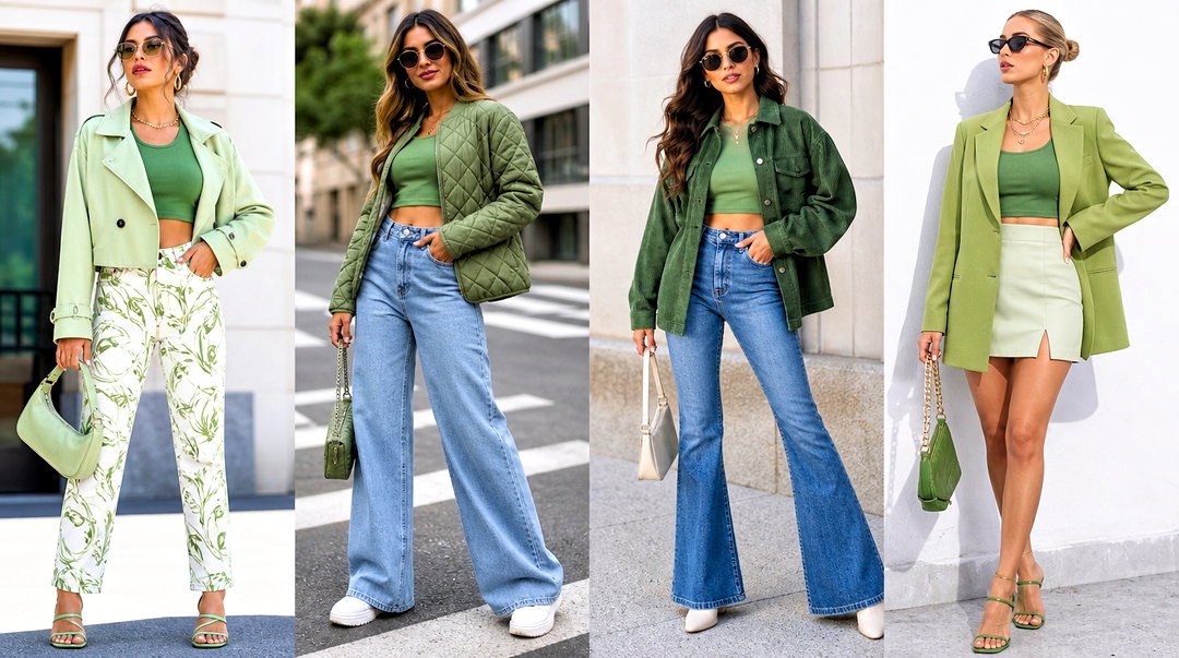 25 Green Crop Top Jacket Outfit Ideas for Layered Looks