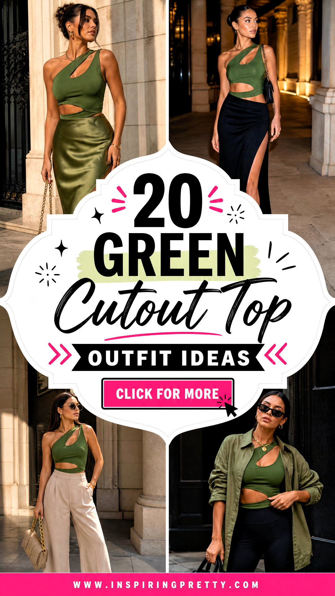 20 Green Cutout Top Outfit Ideas for Bold Going-Out Style - 20 Green Cutout Top Outfit Ideas for Bold Going-Out Style